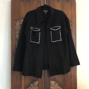 Women Black Sweater Jacket